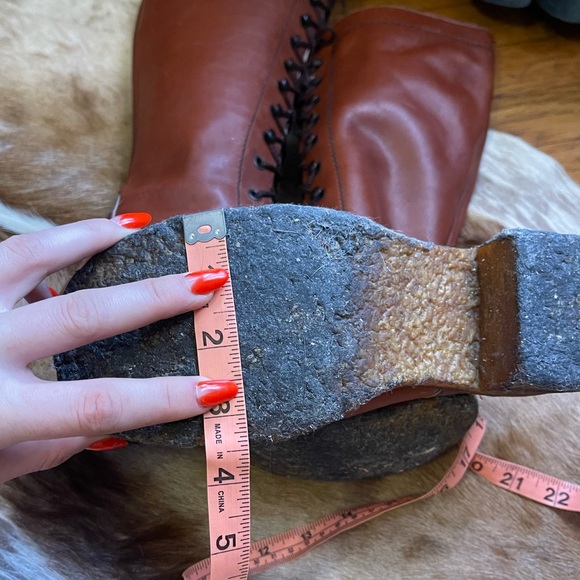 70s Vintage Thom Mcan Lace Up GoGo Boots w Gummy Sole - Picture 12 of 13